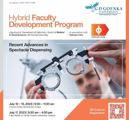 GD Goenka University to Host a Faculty Development Program for Ophthalmic Dispensing Educators in association with Optician India