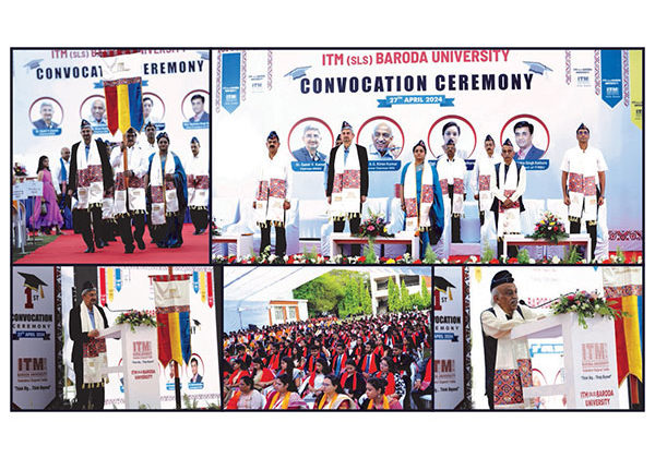 Honouring Excellence: ITM SLS Baroda University’s Inaugural Convocation with Dr. Samir V Kamat, Chairman, DRDO and Dr. A S Kiran Kumar, Former Chairman, ISRO