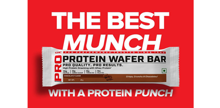 GNC India Launches Protein Wafer: The Best Munch with a Protein Punch! Xtra Crunchy. Xtra Munchy. Xtra Healthy.