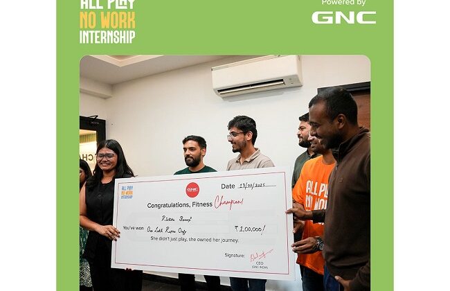 GNC India Crowns All Play No Work Internship Champion, Rishitha Devi Bonangi Transforms Herself and Wins ₹1 Lakh Cash Prize