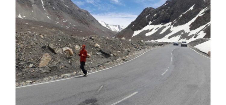 23 Year Old- Lawyer from Hyderabad, Ran from Baralacha La Pass (Zanskar Range) 4,899 Metres Altitude in Himachal Pradesh to Darcha (Lahaul Valley) Himachal Pradesh at 3,338 Metres Altitude- Setting Record.