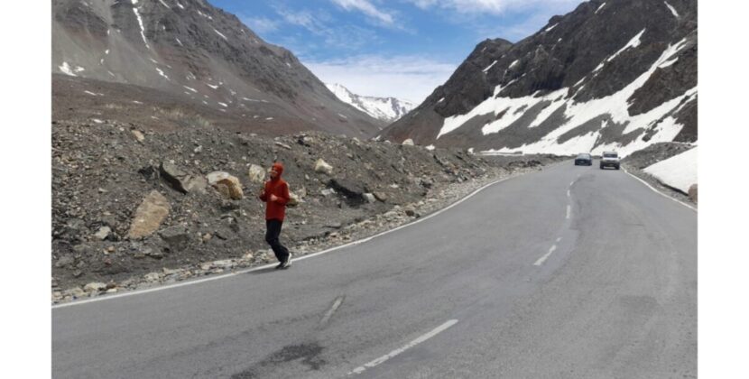 23 Year Old- Lawyer from Hyderabad, Ran from Baralacha La Pass (Zanskar Range) 4,899 Metres Altitude in Himachal Pradesh to Darcha (Lahaul Valley) Himachal Pradesh at 3,338 Metres Altitude- Setting Record.