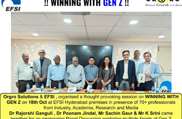 Orgro Solutions and EFSI organise a session on WINNING WITH GEN Z