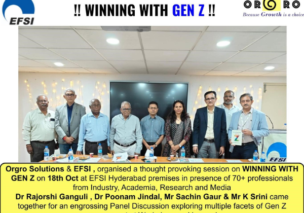 Orgro Solutions and EFSI organise a session on WINNING WITH GEN Z