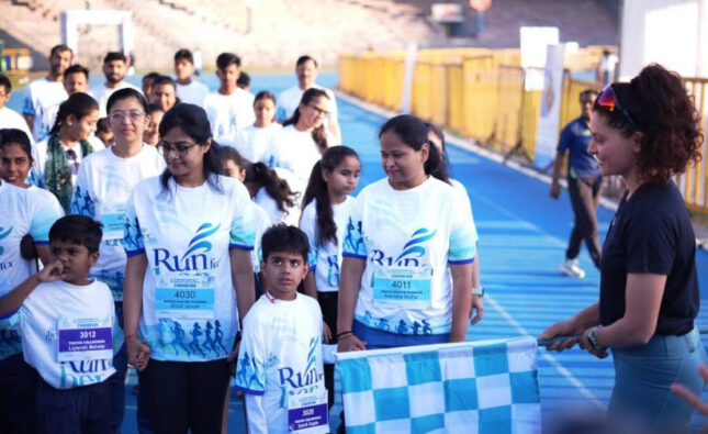 Bhopal Stadium Lights Up for the Run For Her Anniversary Celebration