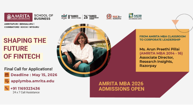 Final call: Amrita School of Business MBA Admission 2026